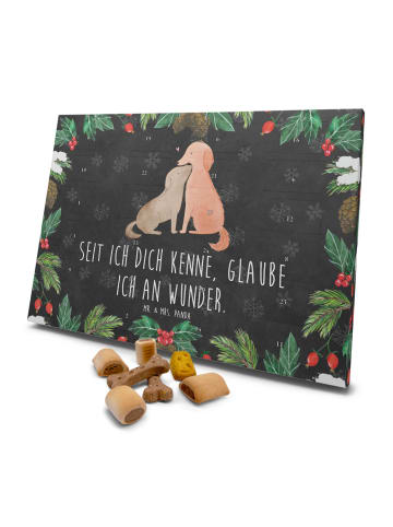 Mr. & Mrs. Panda Adventskalender für Hunde Hunde Liebe mit Spruch in Kreidetafel