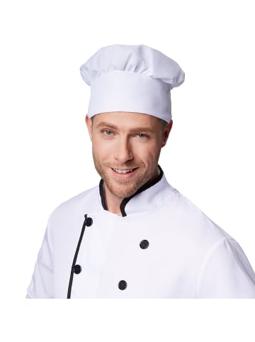 tectake Schön gearbeitetes Küchenchef-Jackett, schwarz/weiß