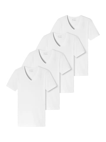 Schiesser Unterhemd / Shirt Kurzarm 95/5 Cotton in Weiß