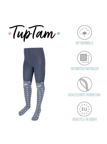 TupTam Mädchen Strickstrumpfhosen Bunt Gemustert 6er Pack in grau/rosa