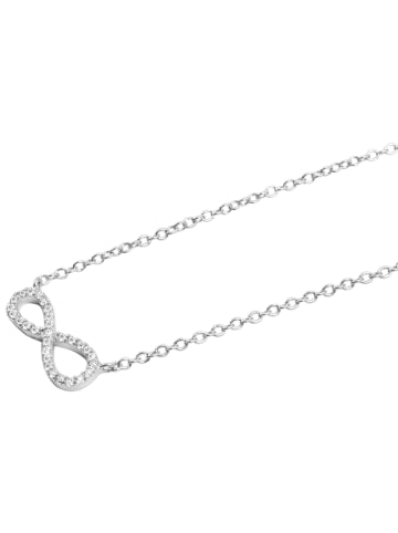 Adeliás Damen Halskette mit Anhänger – Unendlichkeitszeichen aus 925 Silber in silber