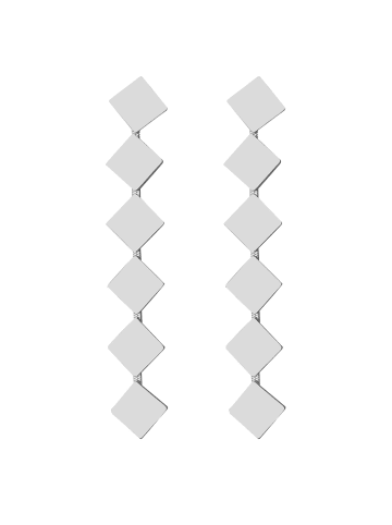 ANELY Geometrische Ohrstecker goldfarben 7 cm in Silber