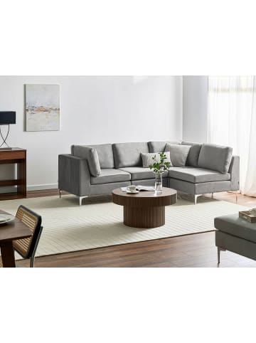Beliani Modulsofa EVJA in Grau - (W) 235 x (H) 84 x (L) 150 cm linksseitig