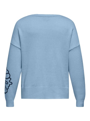 ONLY Carmakoma Strickpullover in Soft Chambray