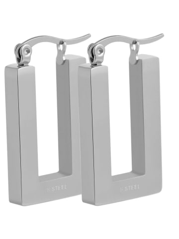 Adeliás Damen Ohrringe – Creole aus Edelstahl in silber