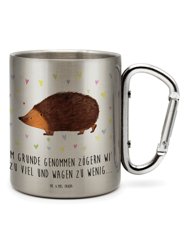 Mr. & Mrs. Panda Thermotasse Igel Herzen mit Spruch in Silber