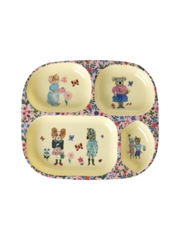 Rice Kinderteller mit 4er Einteilung Nathalie Lété in pink