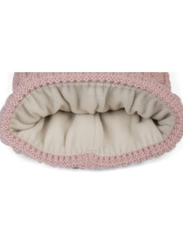 styleBREAKER Strick Bommelmütze in Altrose