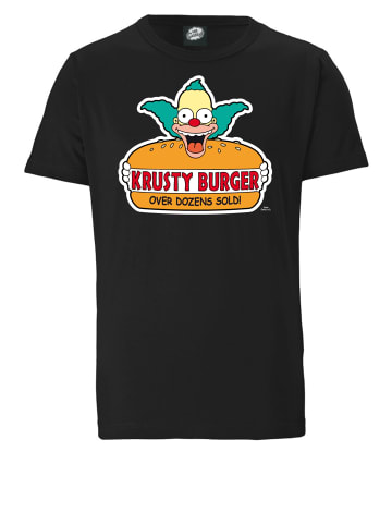 Logoshirt Printshirt Simpsons - Krusty Burger in schwarz