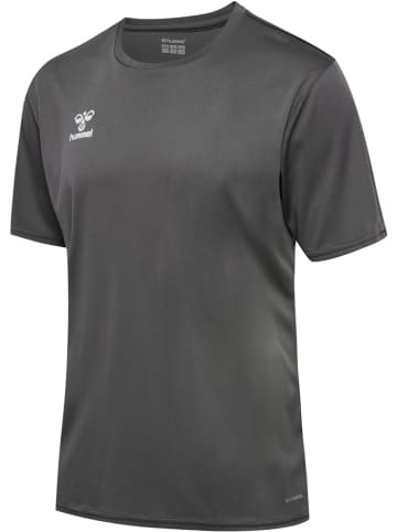 Hummel Sportshirt "Hmlessential Jersey S/S" in Grau