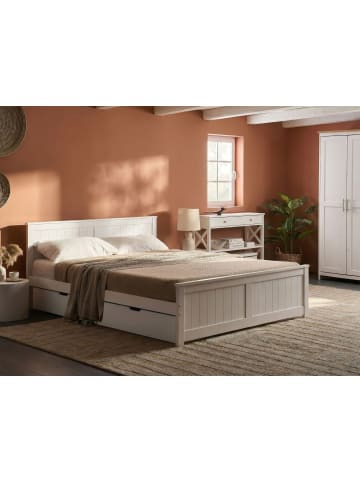 Beliani 5-tlg Doppelbett SABRAN in Weiß