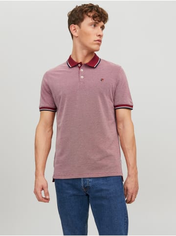 Jack & Jones Polo T-Shirt Pique Kurzarm Hemd Basic JPRBLUWIN in Rot