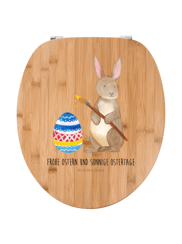 Mr. & Mrs. Panda WC Brille Hase Eier Malen mit Spruch in Braun