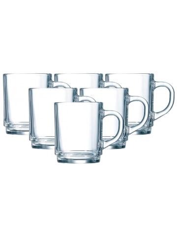 Luminarc 6er Set Glastassen Kaffeegläser 0,25 l in transparent