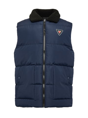 Threadbare Steppweste THB Jacket Gilet Taylor in blau-schwarz