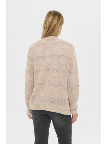 SAINT TROPEZ Strickjacke NoraliSZ Lockere Passform in Seedpearl Melange