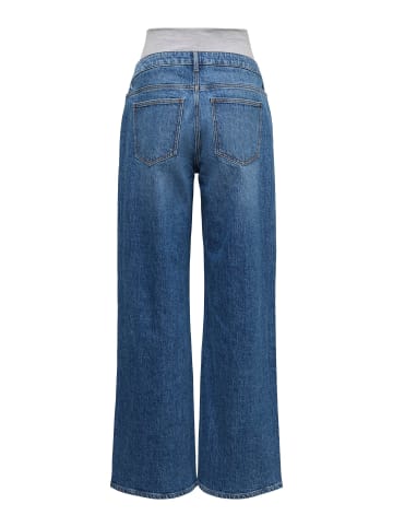 mama licious Umstandsjeans mit weitem Bein in Medium Blue Denim 1