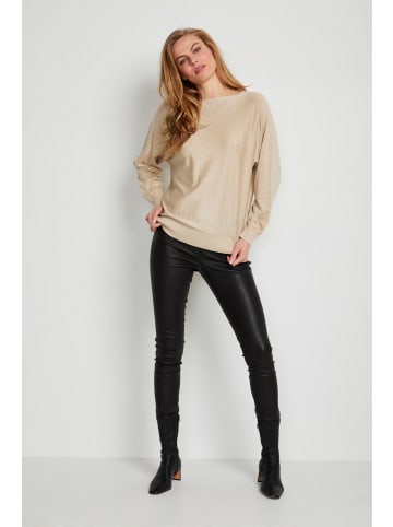 CULTURE Strickpullover CUannemarie Oversize fit in Warm Sand Melange