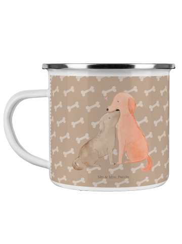 Mr. & Mrs. Panda Camping Emaille Tasse Hunde Liebe ohne Spruch in Hundeglück