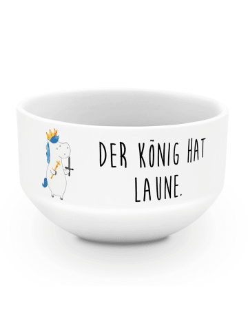 Mr. & Mrs. Panda Bowlschale Einhorn König mit Schwert mit Spruch in Weiß