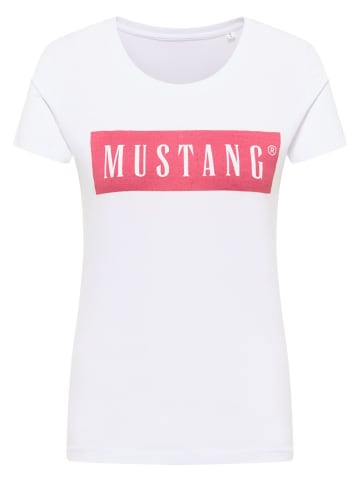 Mustang T-Shirt ALINA C LOGO in Weiß