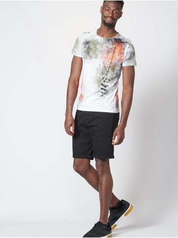 KOROSHI Kurzarm T-Shirt in khaki