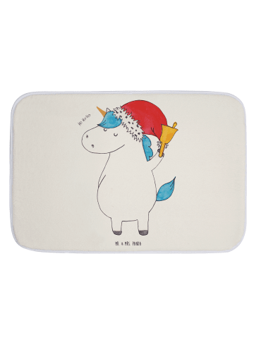 Mr. & Mrs. Panda Vorleger Bad Einhorn Weihnachtsmann ohne Spruch in Weiß