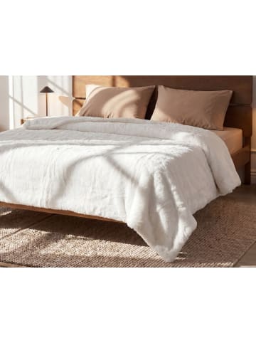 Beliani Kuscheldecke TOURZA in Weiß - (W) 180 x (H) 2 x (L) 220 cm