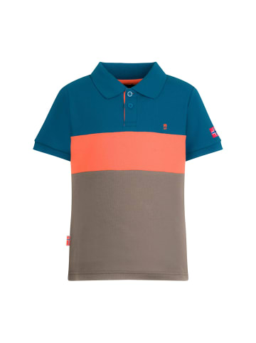 Trollkids Funktionspoloshirt Eikefjord in atlantic blue