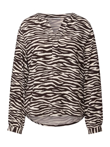 Street One Splitneck Tunic Bluse in Deep Roast Brown