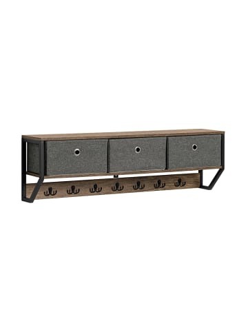 SoBuy Wandgarderobe in Anthrazit - (W) 31 x (H) 30 x (L) 100 cm