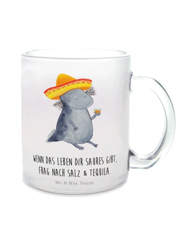 Mr. & Mrs. Panda Teetasse Axolotl Tequila mit Spruch in Transparent