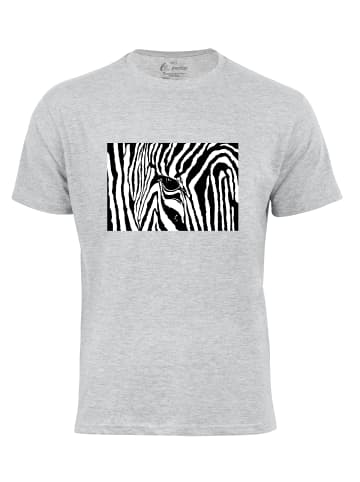 Cotton Prime® T-Shirt Black & White Zebra Eye in grau