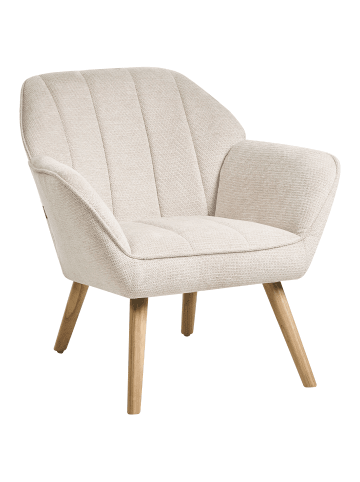 Beliani Sessel TORUD in Beige/Braun - (W) 79 x (H) 76 x (L) 58 cm