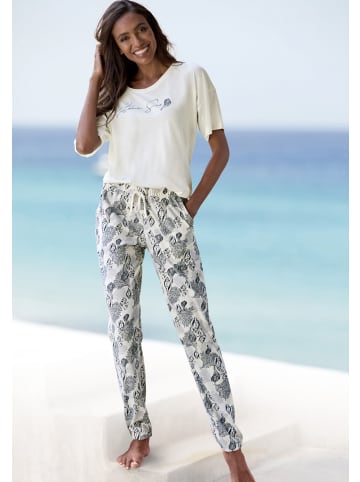 Vivance Active Pyjama in creme-gemustert