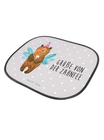 Mr. & Mrs. Panda autofenster sonnenschutz Bär Zahnfee mit Spruch in Grau Pastell