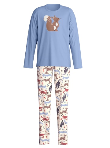 Calida Pyjama in hydrangea blue
