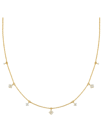 Glanzstücke München Kette aus Sterling Silber mit Zirkonia in gelbgold