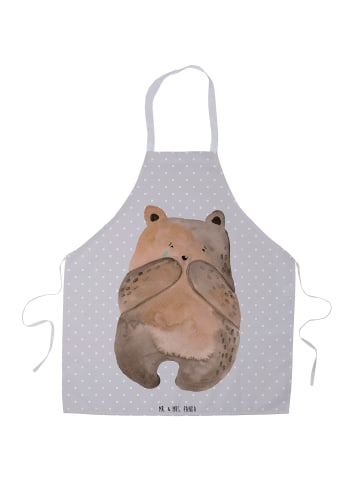 Mr. & Mrs. Panda Schürze Bär Verlust ohne Spruch in Grau Pastell