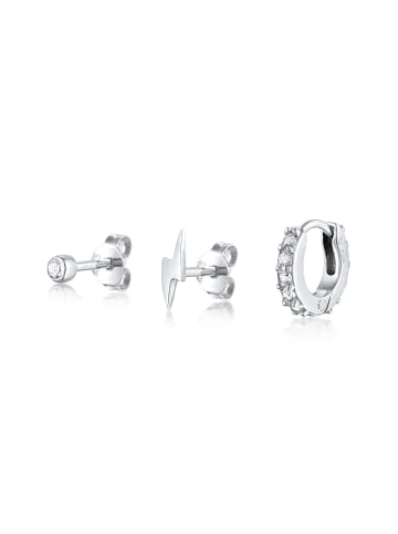 Elli Ohrringe 925 Sterling Silber Blitz, Schmuckset in Silber