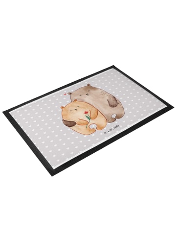 Mr. & Mrs. Panda Eingangsmatte Bären Liebe ohne Spruch in Grau Pastell