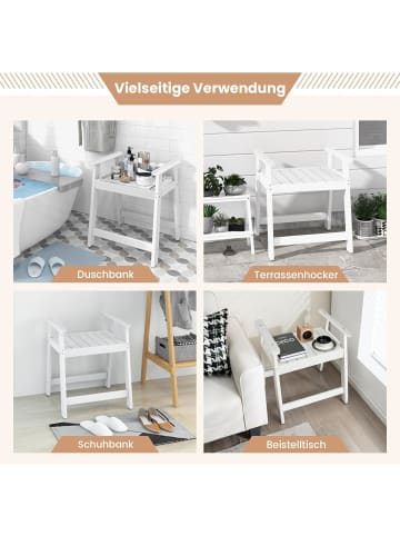 COSTWAY Duschhocker HDPE in Weiß