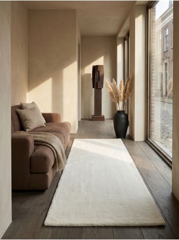 KADIMA DESIGN Läufer Uni rutschhemmend pflegeleicht Wohnzimmer Schlafzimmer Flur in Creme