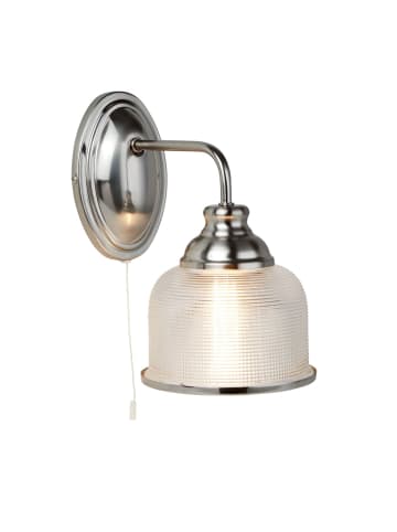 Licht-Erlebnisse Wandlampe (B)15 x (H)24.5 cm in Silber matt Klar/Transparent