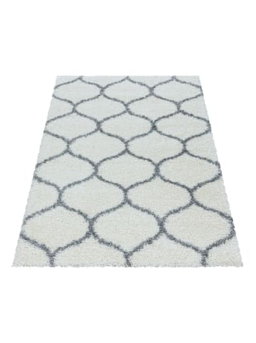 KADIMA DESIGN Teppich Hochflor Shaggy Skandi-Muster Polypropylen Wohnzimmer in Creme