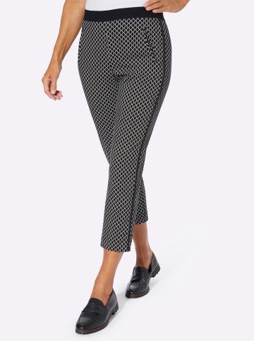 WITT WEIDEN Schlupfhose in schwarz-weiß-bedruckt