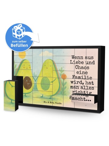 Mr. & Mrs. Panda Adventskalender Avocado Pärchen Design mit Spruch in Weiß