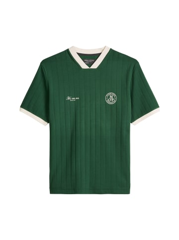 Marc O'Polo MOP Club '67 Football Tricot Shirt, Rib in Ivy Green