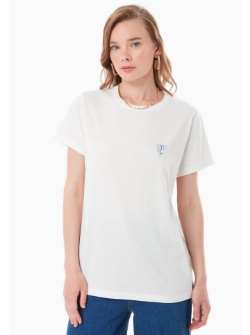Organication T-Shirt "WOR19211" in Cremeweiß
