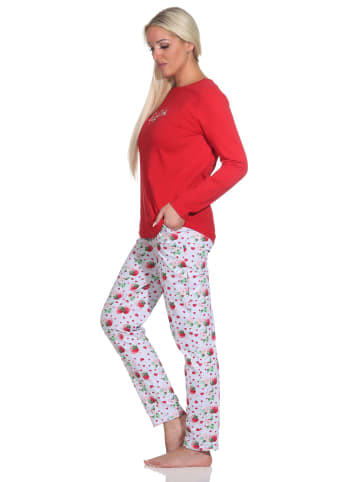 NORMANN Schlafanzug langarm Pyjama - 78590 in rot